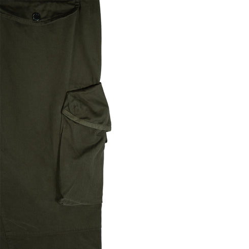C.P. Company Stretch Sateen Pants Loose Fit Ivy Green 683 13CMPA123A-005529G Degli Uberti